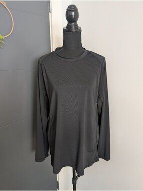 Maggie Lane Black Long Sleeve Lightweight Activewear Shirt 2XL